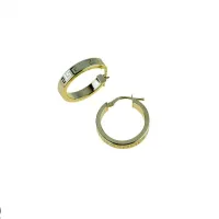 Picture Solid women's earrings from Italy, 15 mm