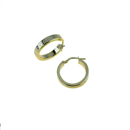 Zdjęcie Solidne kobiece kolczyki z włoch 15 mm