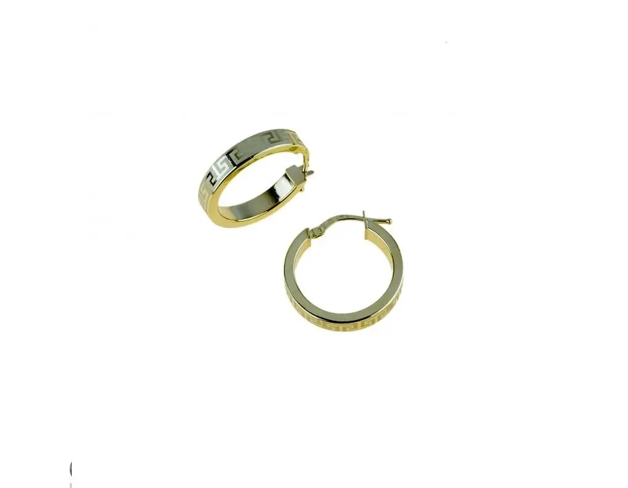 obrazek 1 Solidne kobiece kolczyki z włoch 15 mm