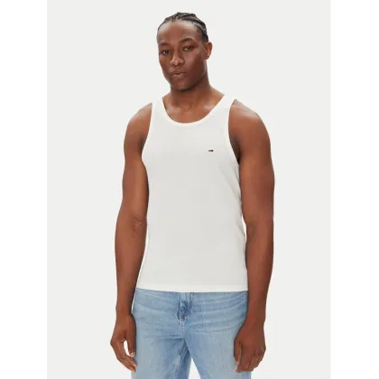 Zdjęcie Tommy Jeans Tank top Classic Flag DM0DM21927 Biały Slim Fit