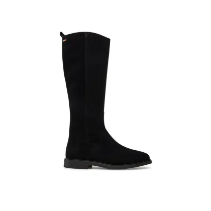 Zdjęcie Tommy Hilfiger Kozaki Flag Suede Long Boot Zip FW0FW08178 Czarny