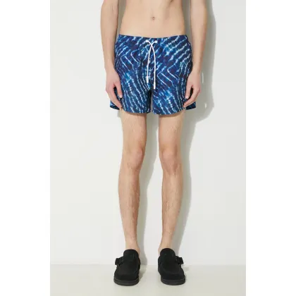 Zdjęcie Marcelo Burlon szorty kąpielowe Aop Sound Waves Swim Short kolor niebieski CMFA003S24FAB0024501