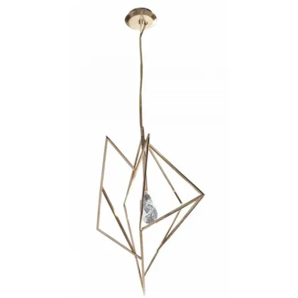 Zdjęcie Wyrafinowana złota lampa wisząca