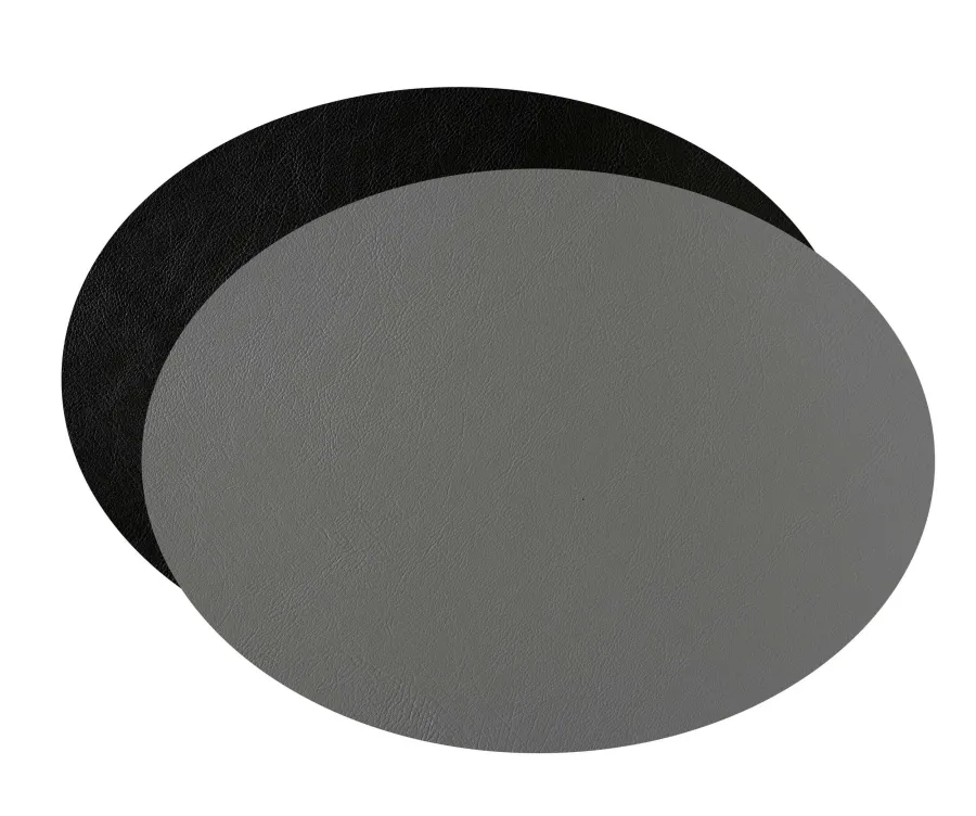 obrazek 1 Duża dwustronna owalna podkładka na stół w kolorze czarnym i szarym