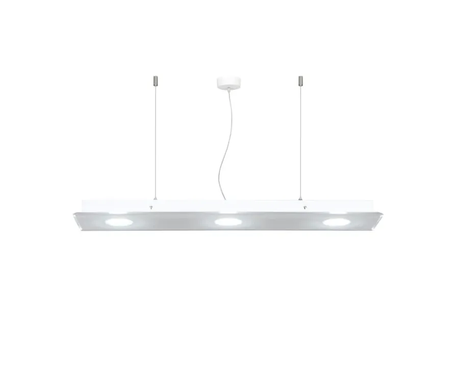 obrazek 1 Prostokątna lampa wisząca z trzema punktowymi światłami LED