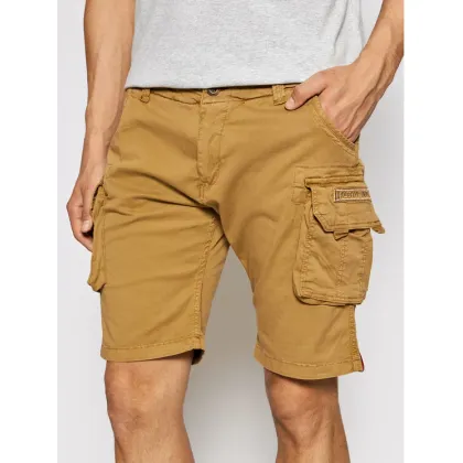 Zdjęcie Alpha Industries Szorty materiałowe Crew 176203 Brązowy Slim Fit