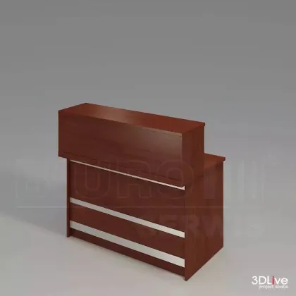 Zdjęcie Elegancka Lada prosta o wysokości 110cm, blat roboczy na wysokości 74cm. - Biuro Serwis