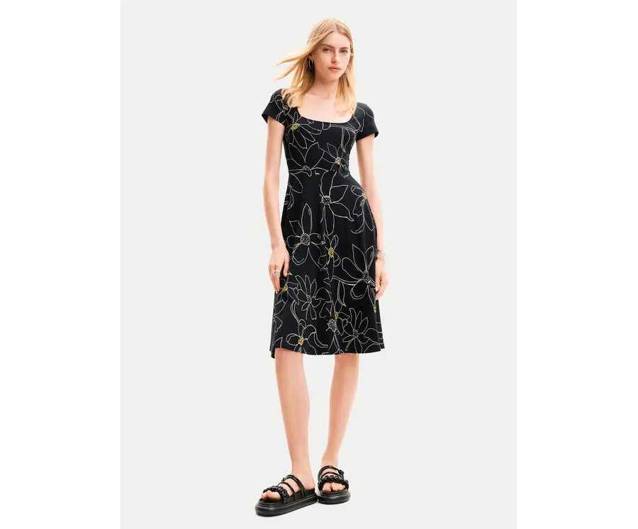 obrazek 1 Desigual Sukienka letnia Margaritis 24SWVK55 Czarny Regular Fit