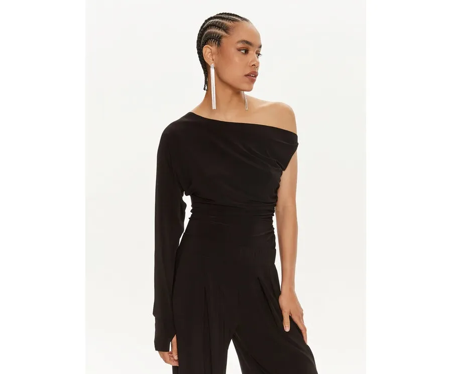 obrazek 1 NORMA KAMALI Bluzka KK4236PLC85001 Czarny Slim Fit