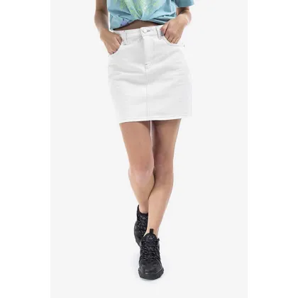 Zdjęcie MCQ spódnica jeansowa bawełniana kolor biały mini prosta 623877RRR209001-CREAM