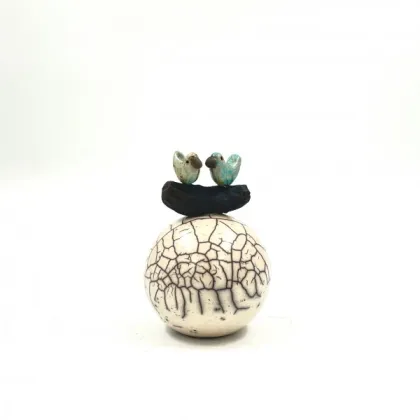 Picture A wonderful figurine of birds on a ball, size XS - an elegant gift decoration