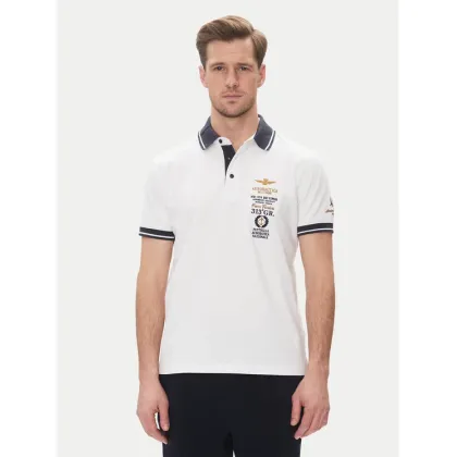 Zdjęcie Aeronautica Militare Polo 251PO1853P191 Biały Regular Fit