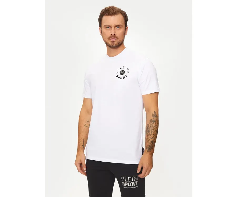 obrazek 1 Plein Sport T-Shirt AADC MTK7940 STE001N Biały Regular Fit