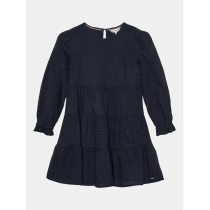 Zdjęcie Tommy Hilfiger Sukienka codzienna Broderie Anglaise KG0KG07779 D Niebieski Regular Fit