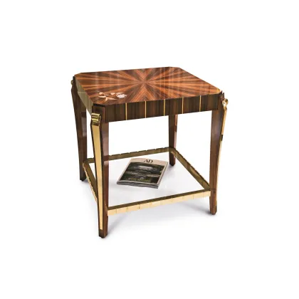 Zdjęcie Włoski brązowy klasyczny mały stolik do luksusowych wnętrz - Bianchini