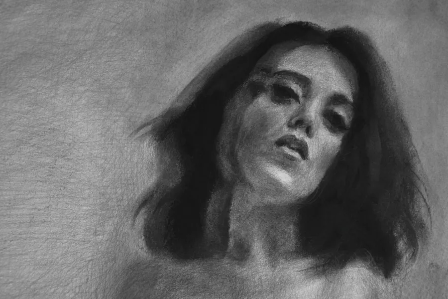 picture 4 "Niedosyt" - female nude / drawing on paper 100x70cm, Kamila Ossowska