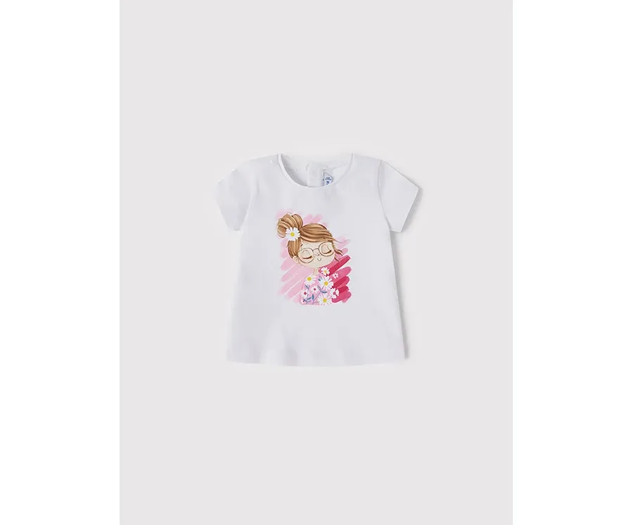 obrazek 1 Mayoral T-Shirt 1033 Biały Regular Fit