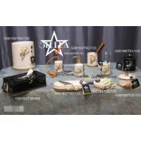 Zdjęcie Ekskluzywny ceramiczny atomizer na perfumy z pompką zdobiony kryształkami Swarovskiego