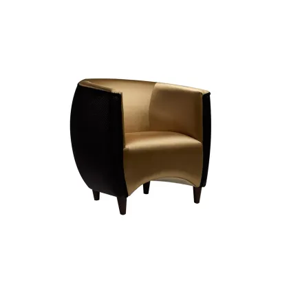 Zdjęcie Stylowy fotel AFRICA - czerń i złoto do eleganckich salonów - Collecion Alexandra