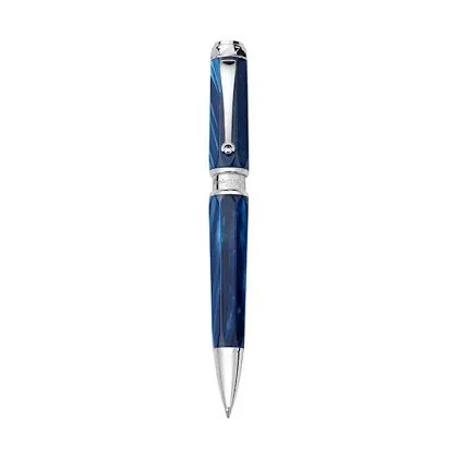 Picture Sea blue Emblema Pen Silver Celluloid Montegrappa