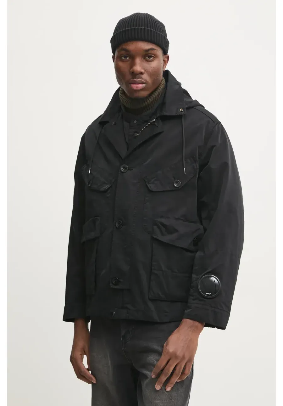 obrazek 1 C.P. Company kurtka Outerwear Medium Jacket In Micro Kei męska kolor czarny przejściowa 17CMOW224A110089G