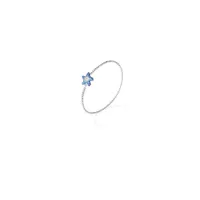 Picture Italian bracelet 18k rhodium-plated silver Blue enamel on rhodium-plated