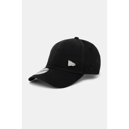 Zdjęcie New Era czapka z daszkiem bawełniana PIN 9FORTY® kolor czarny gładka 60565479