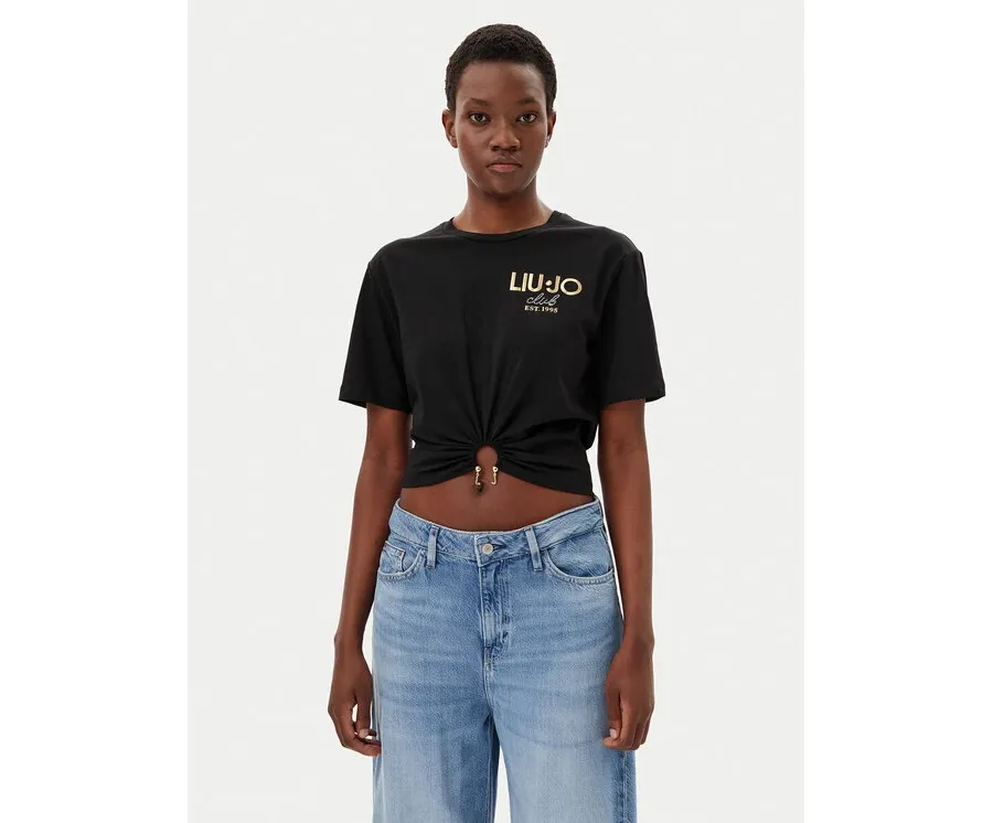 obrazek 1 Liu Jo T-Shirt WA5139 JS923 Czarny Regular Fit