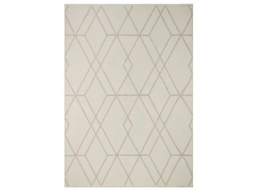 obrazek 3 Stylowy beżowy dywan geometryczny Boucle