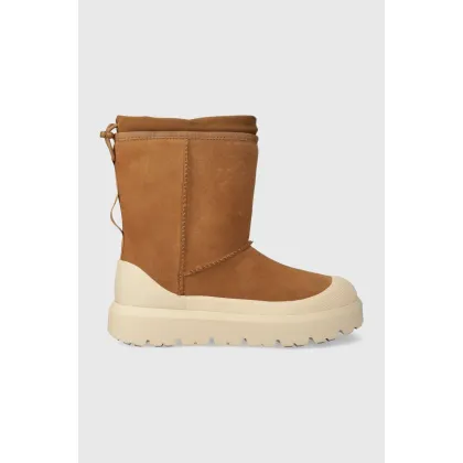 Zdjęcie UGG śniegowce zamszowe Classic Short Weather Hybrid męskie kolor brązowy 1143992
