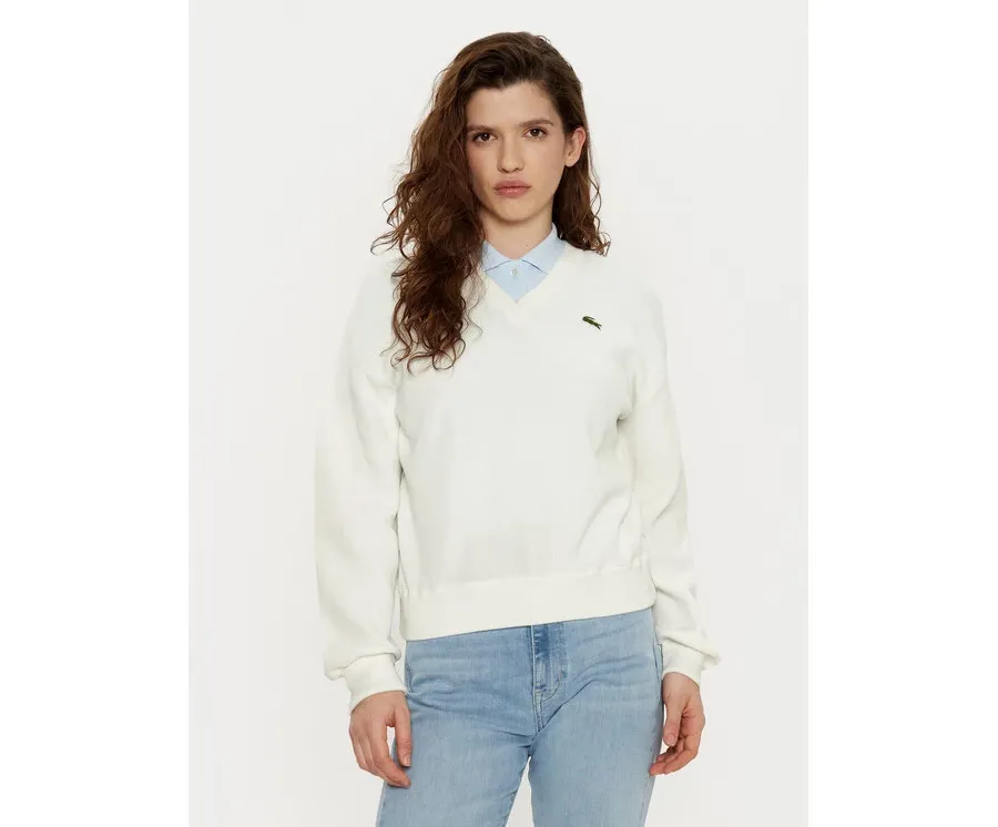 obrazek 1 Lacoste Sweter AF5622 Écru Regular Fit