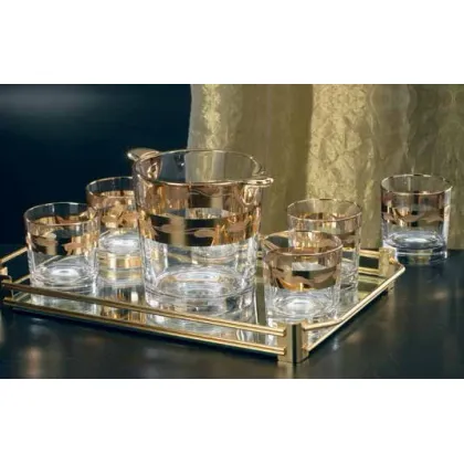 Zdjęcie Szklanki z tacką i wiaderkiem do whisky
