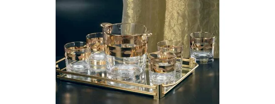 obrazek 1 Szklanki z tacką i wiaderkiem do whisky