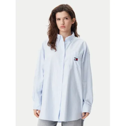 Zdjęcie Tommy Jeans Koszula Badge DW0DW20289 Błękitny Oversize