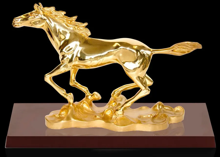 obrazek 1 Elegancka figurka - złoty koń