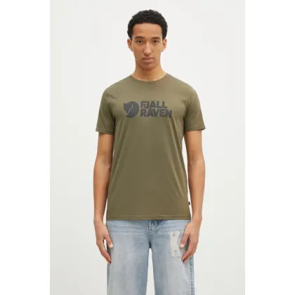 Zdjęcie Fjallraven t-shirt Fjällräven Logo T-shirt M męski kolor zielony wzorzysty F87310.625
