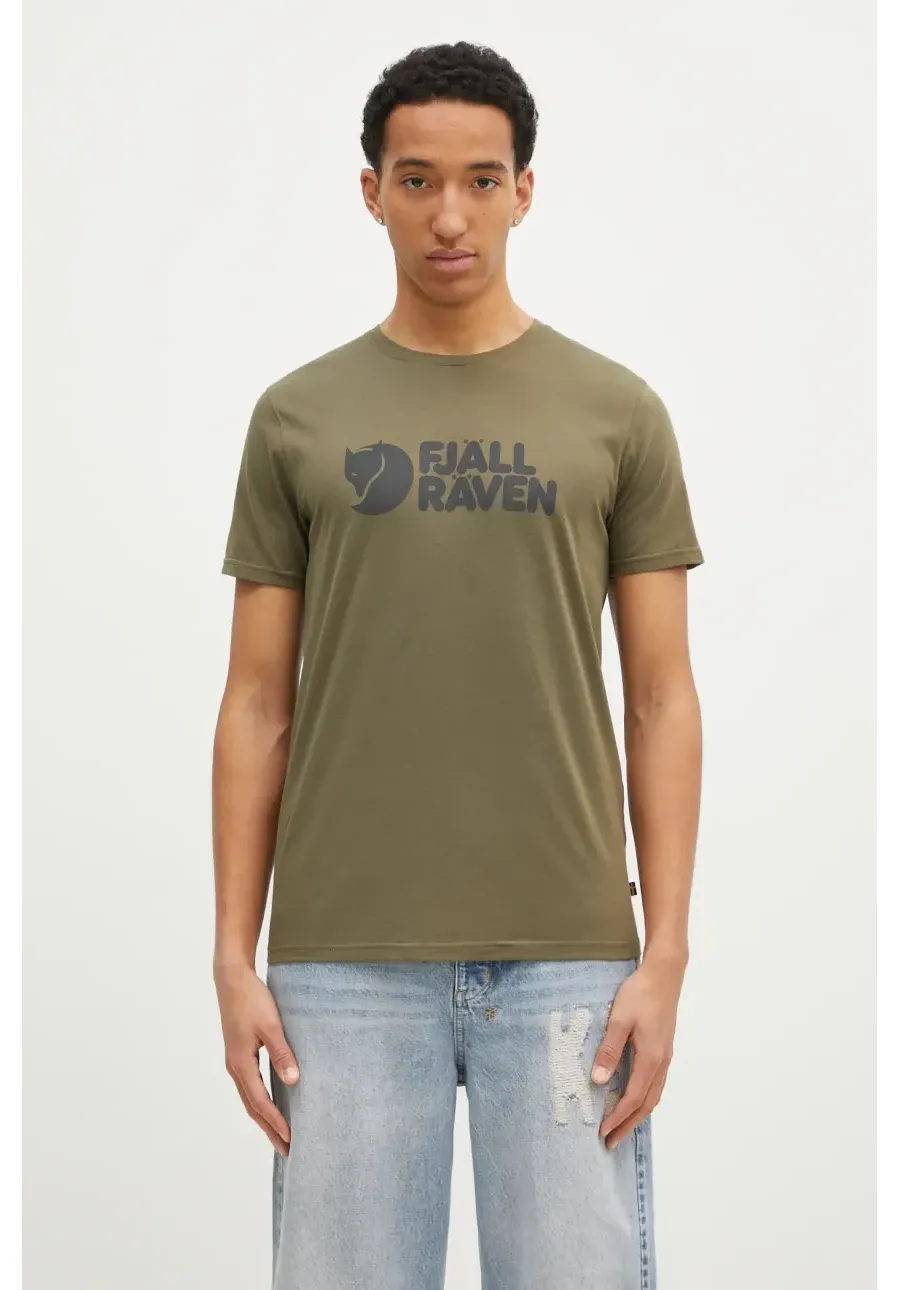 obrazek 1 Fjallraven t-shirt Fjällräven Logo T-shirt M męski kolor zielony wzorzysty F87310.625