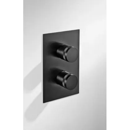 Zdjęcie Stalowe akcesorium wyposażeniowe do łazienki - bateria prysznicowa termostatyczna z dwukierunkową regulacją objętości