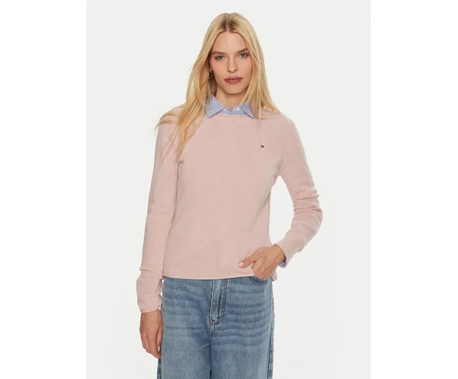 obrazek 1 Tommy Hilfiger Sweter WW0WW44161 Różowy Regular Fit