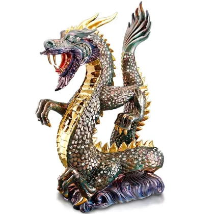 Zdjęcie Bardzo duży Smok dekoracyjny z kryształkami Swarovskiego
