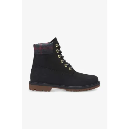 Zdjęcie Timberland workery zamszowe 6IN Hert BT Cupsole W damskie kolor czarny na płaskim obcasie lekko ocieplone A5MBG-BLACK
