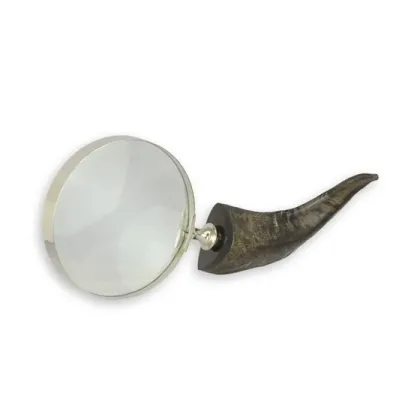 Picture Magnifying glass with an original horn-shaped handle