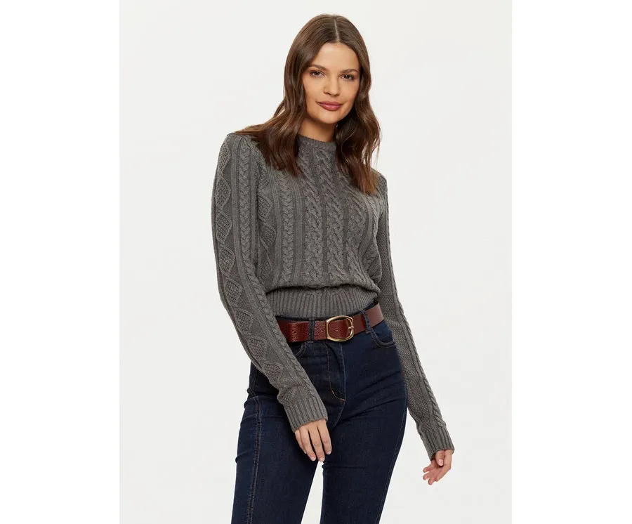 obrazek 1 Guess Jeans Sweter W4BR13 Z3HN2 Szary Regular Fit