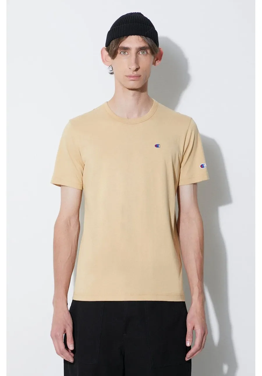 obrazek 1 Champion t-shirt bawełniany kolor żółty gładki 216545-MS053