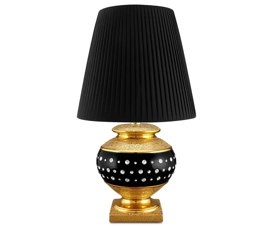 obrazek 2 Piękne lampy z ceramiki zdobione kryształami