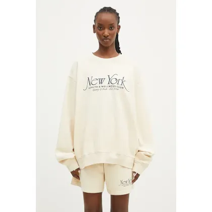 Zdjęcie Sporty & Rich bluza bawełniana NY 94 damska kolor beżowy z nadrukiem WS067S409NC