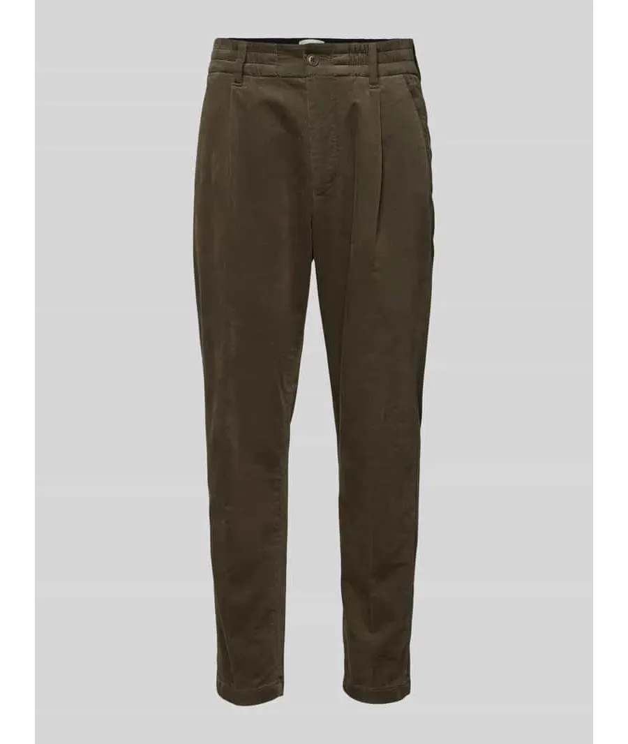 obrazek 1 Spodnie do garnituru o kroju tapered fit z kieszeniami z tyłu