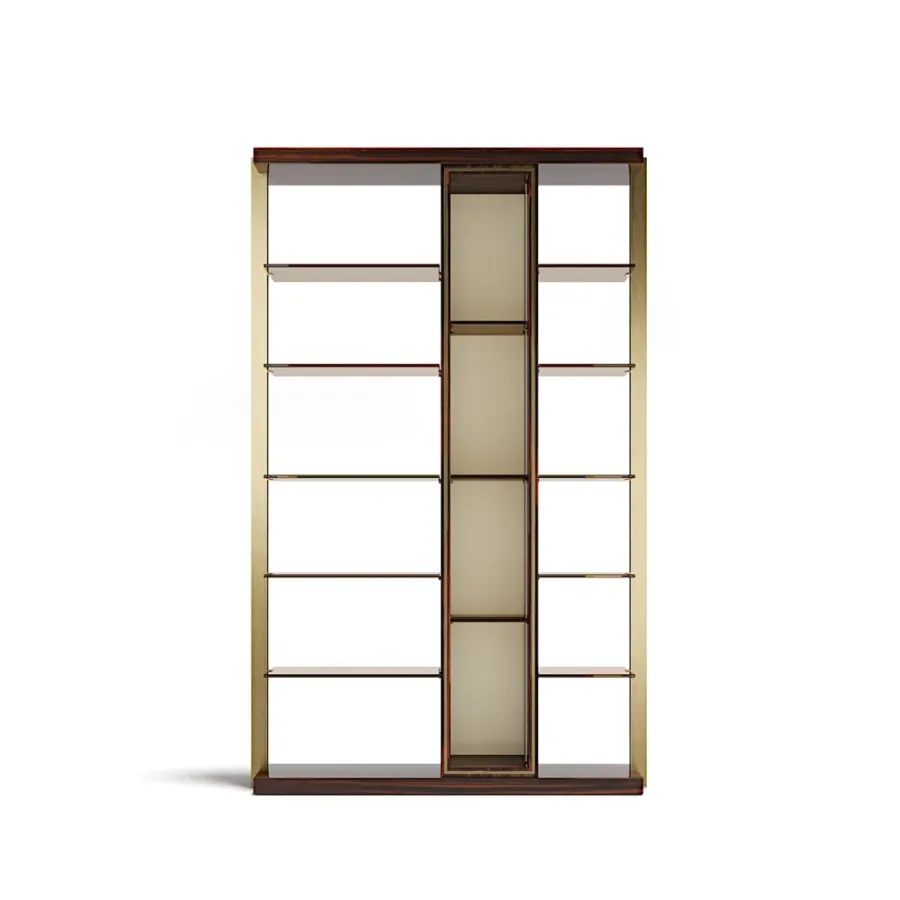 obrazek 1 Luksusowa włoska biblioteczka do salonu lub gabinetu - styl modernistyczny