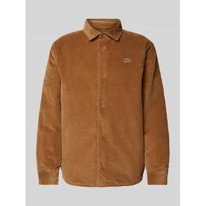 Zdjęcie Koszula sztruksowa o kroju regular fit z naszywką z logo model ‘CORDUROY’