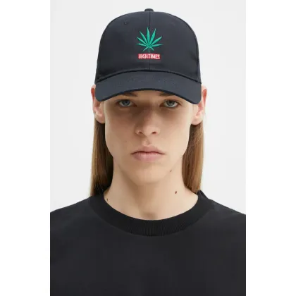 Zdjęcie Wacko Maria czapka z daszkiem bawełniana Hightimes kolor czarny z aplikacją HIGHTIMES-WM-CP03